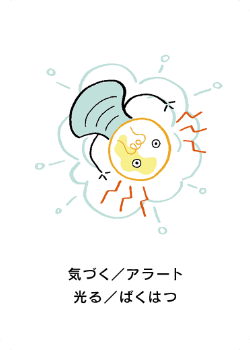 ヒントカード - 気づく／アラート／光る／ばくはつ